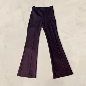 H&M superstretch purple high rise flared pants with piping size 4